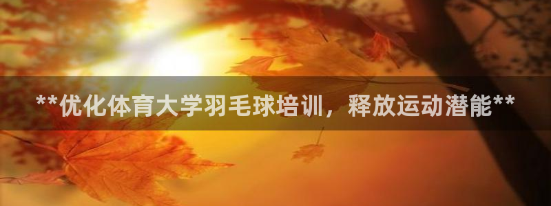 焦点娱乐拉菲11月11日：**优化体育大学羽毛球培训